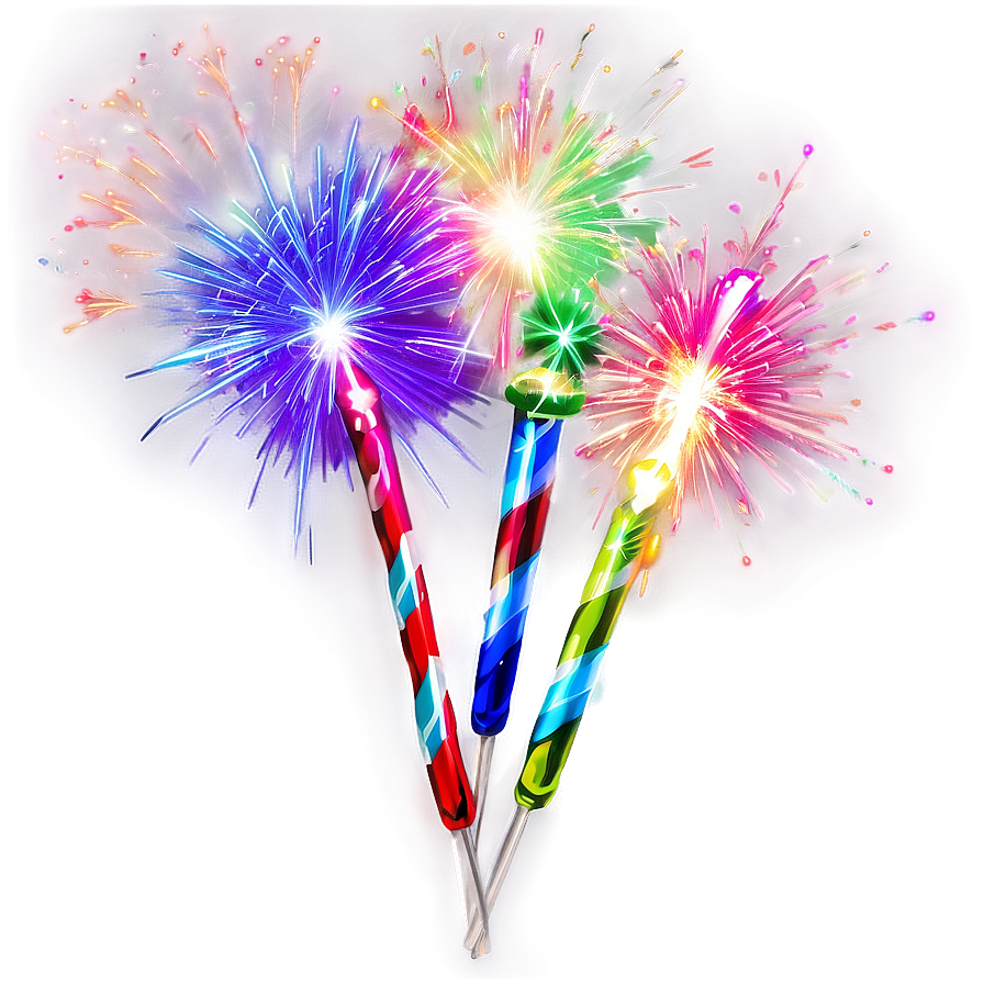 Colorful Sparklers Display Png Kpe99