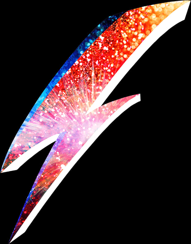 Colorful Sparkling Lightning Bolt