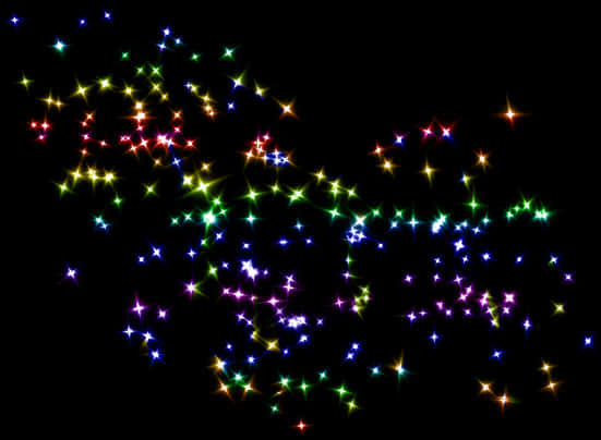 Colorful Sparkling Stars Glitter