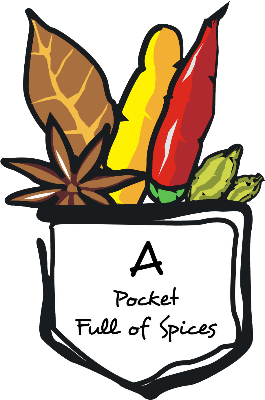 Colorful Spices Pocket Illustration