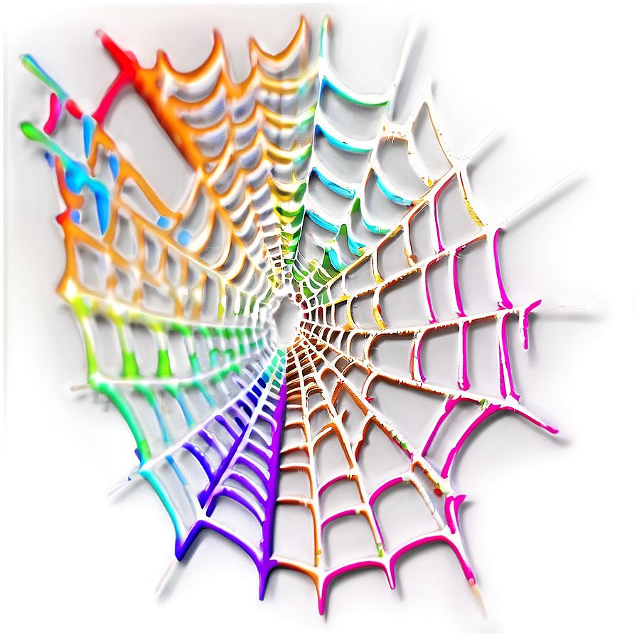 Colorful Spider Web Artwork