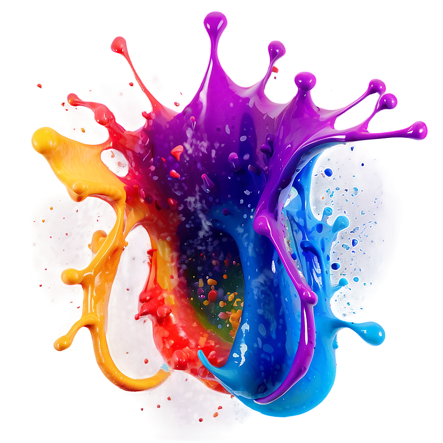 Colorful Splash Effect Png Opc77