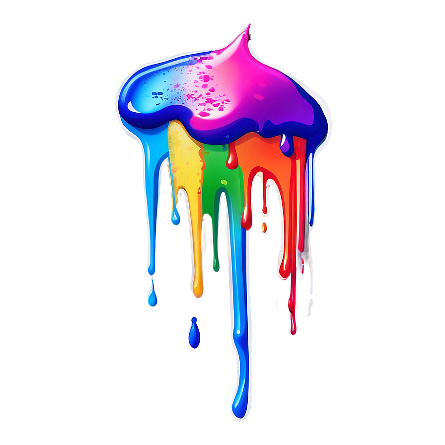 Colorful Spray Paint Drip Png 15