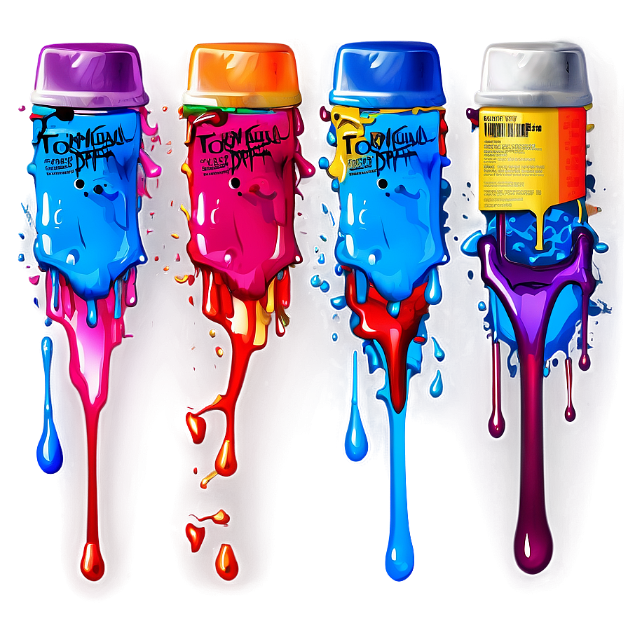 Colorful Spray Paint Drip Png 84