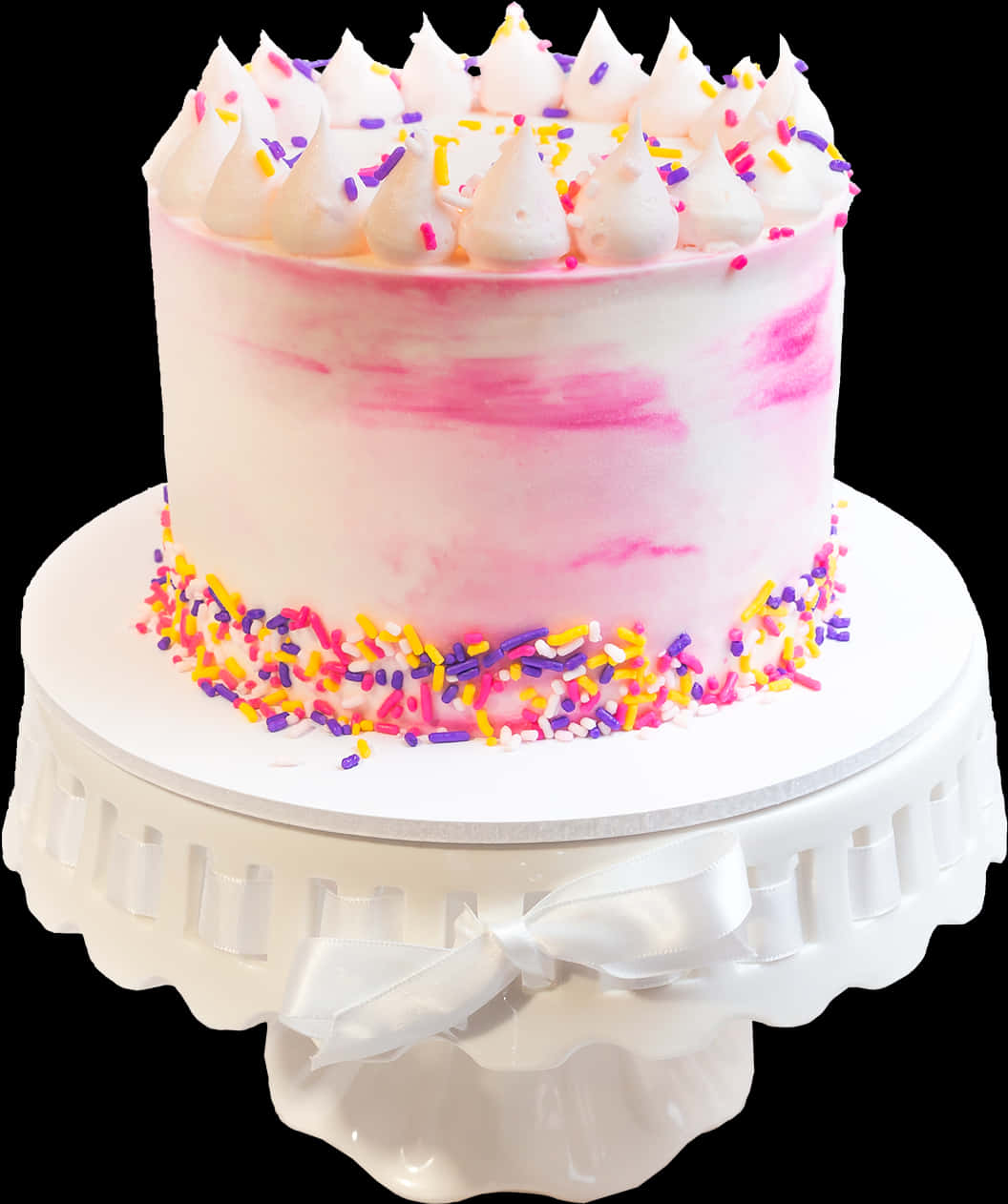 Colorful Sprinkled Birthday Cake