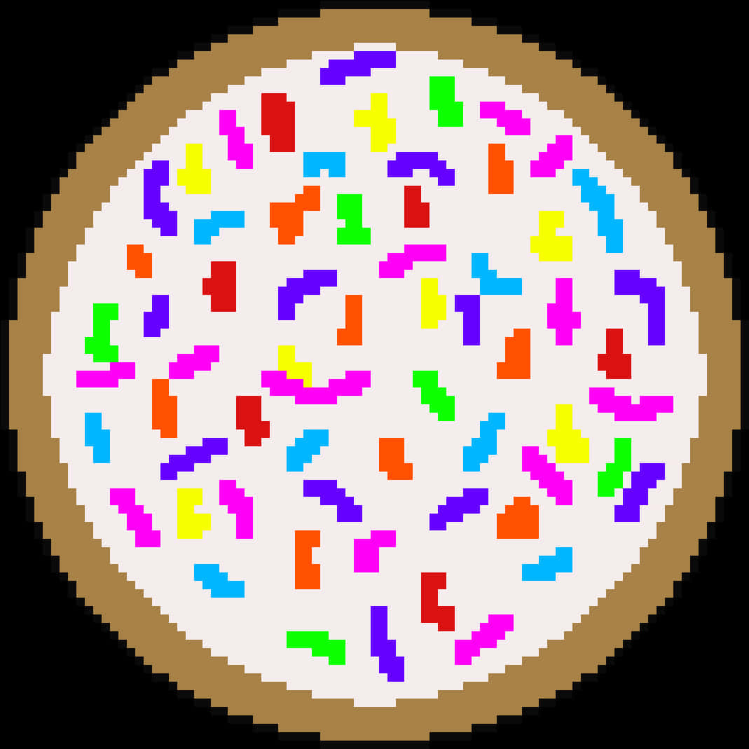 Colorful Sprinkleson Doughnut Pixel Art