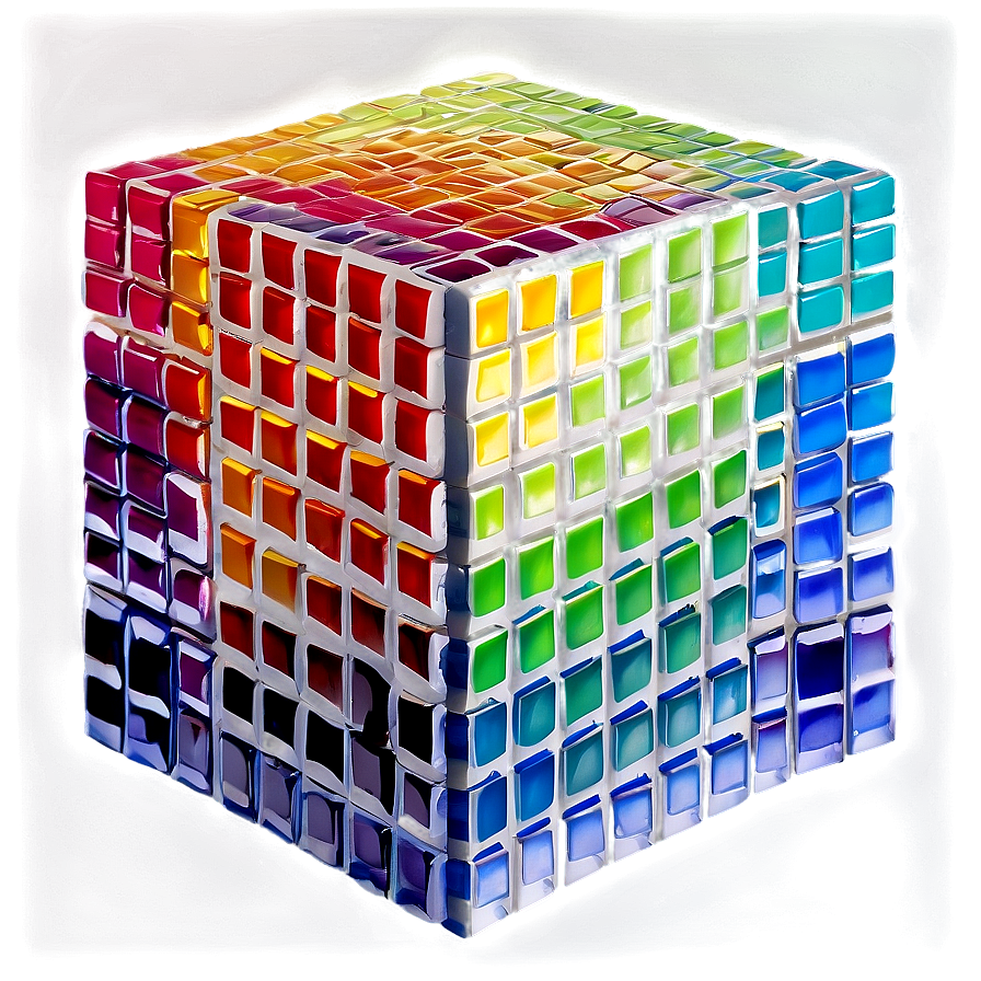 Colorful Square Tile Png 06112024