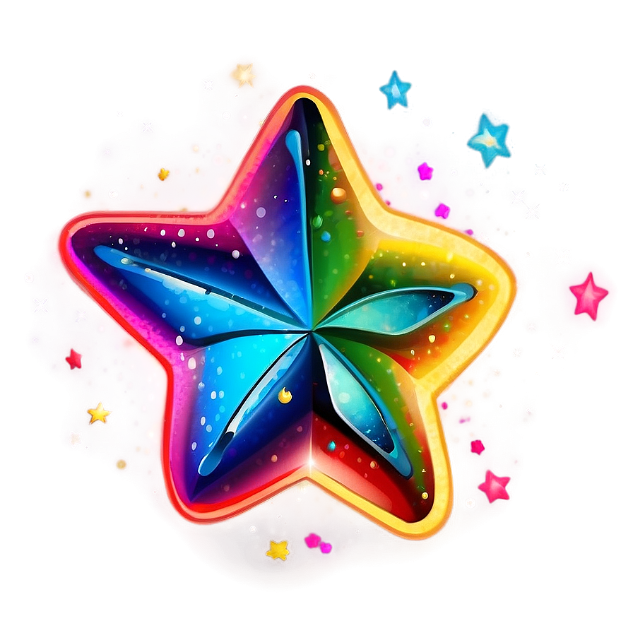 Colorful Star Cute Png 06122024