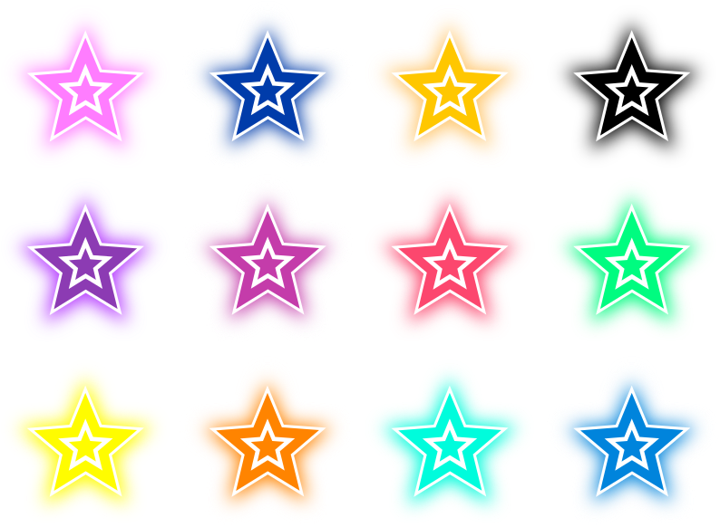 Colorful Star Stickers Collection