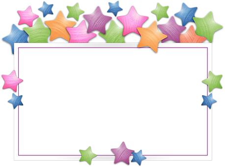 Colorful Stars Border Template