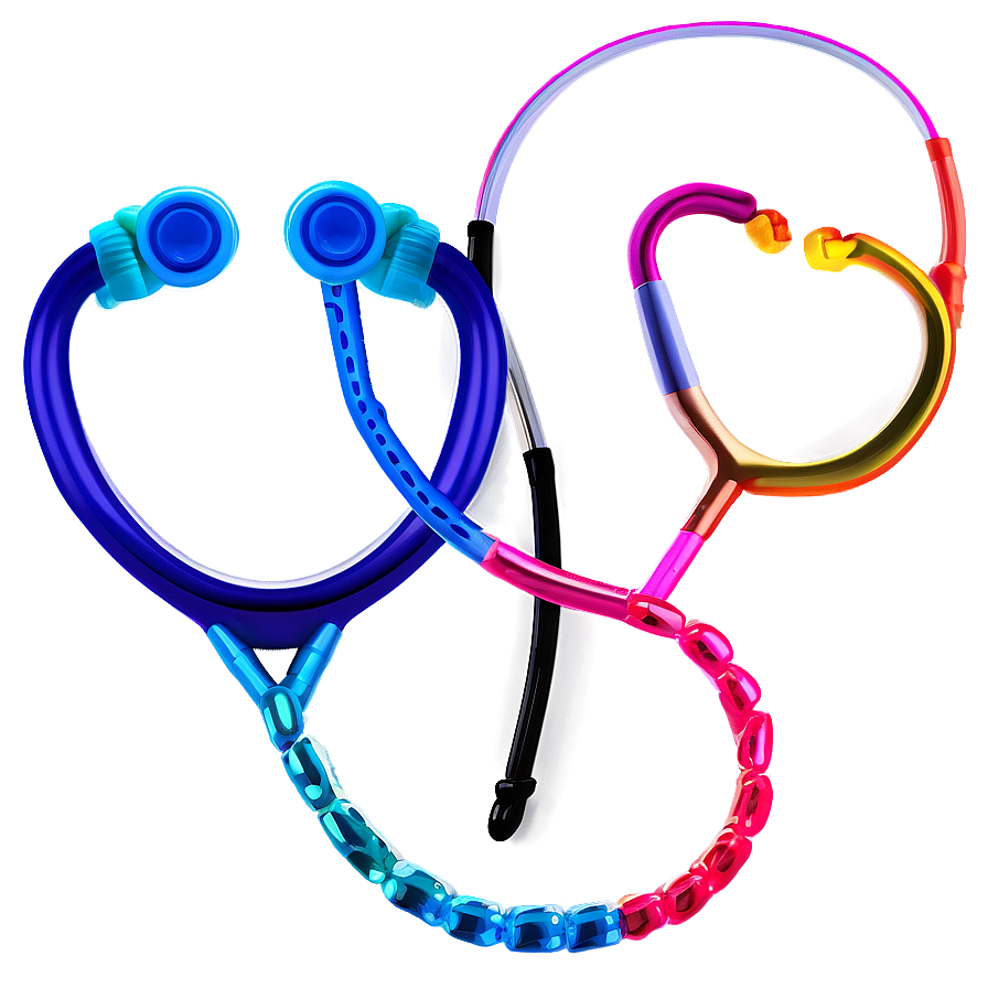 Colorful Stethoscope Heart Png 19