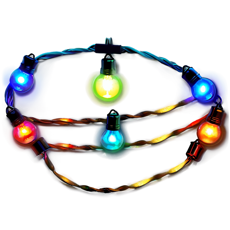 Colorful String Lights Png Qix56