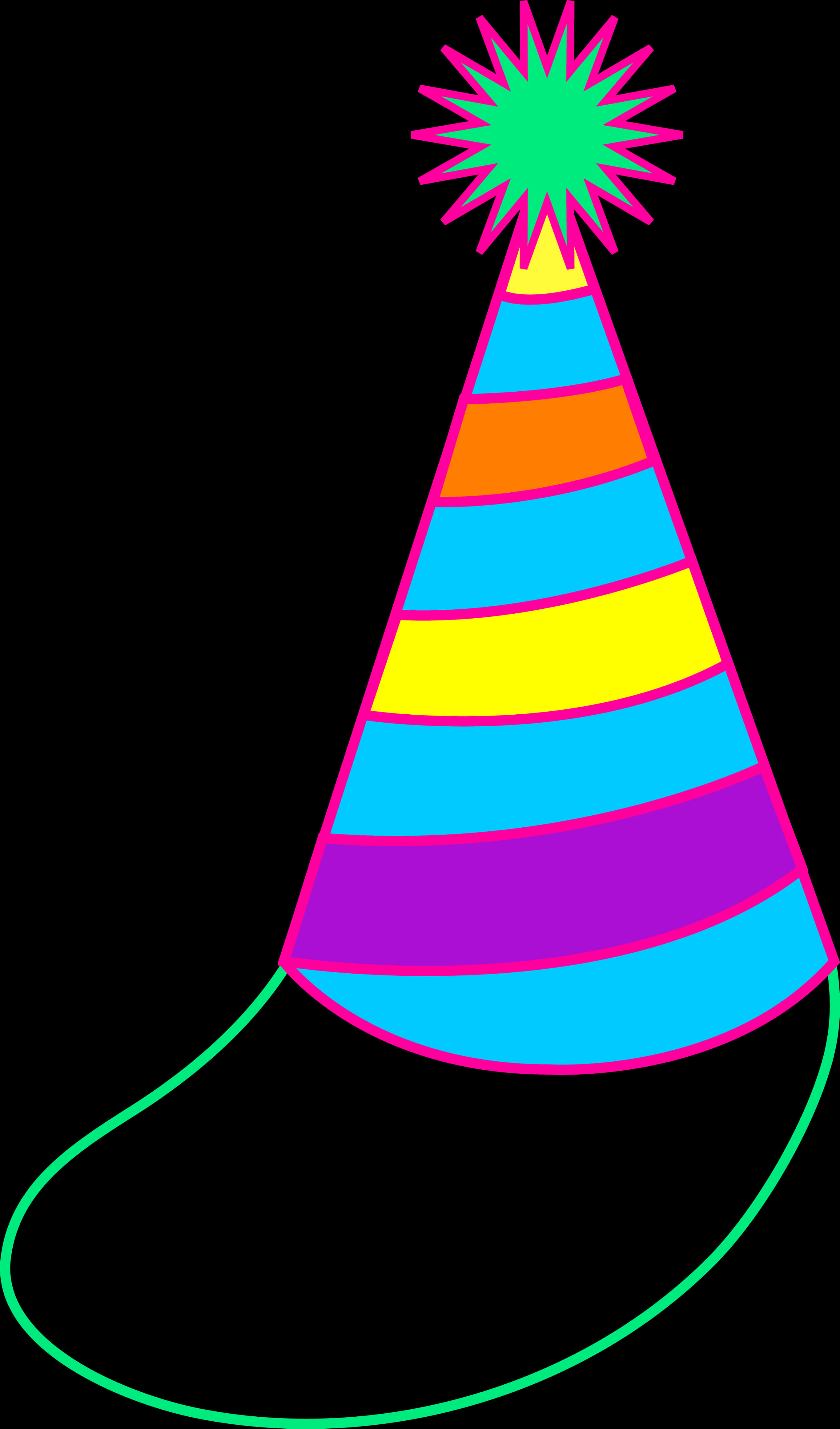 Colorful Striped Birthday Hat