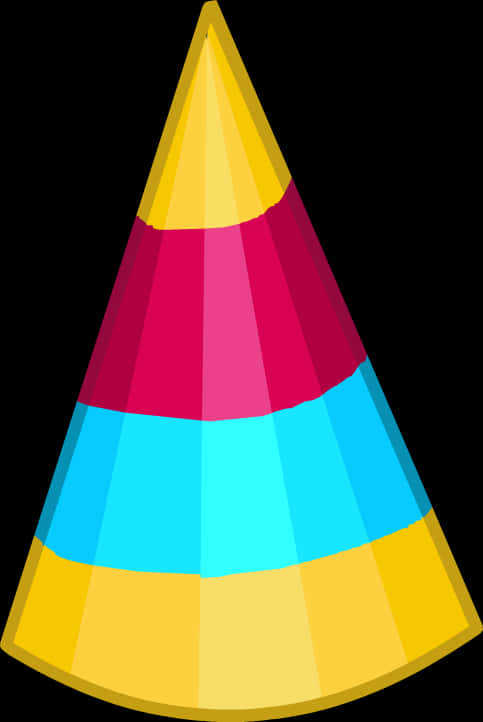 Colorful Striped Birthday Party Hat