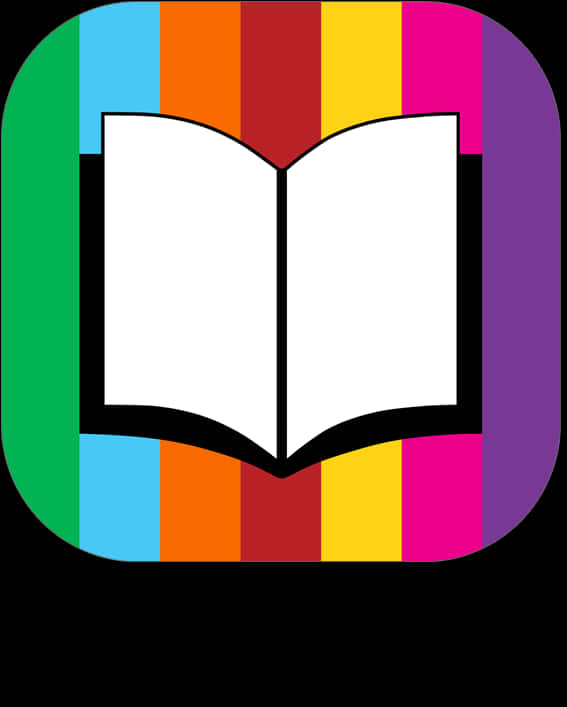 Colorful Striped Book Logo