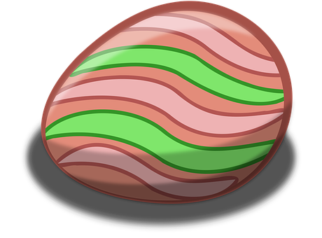 Colorful Striped Easter Egg