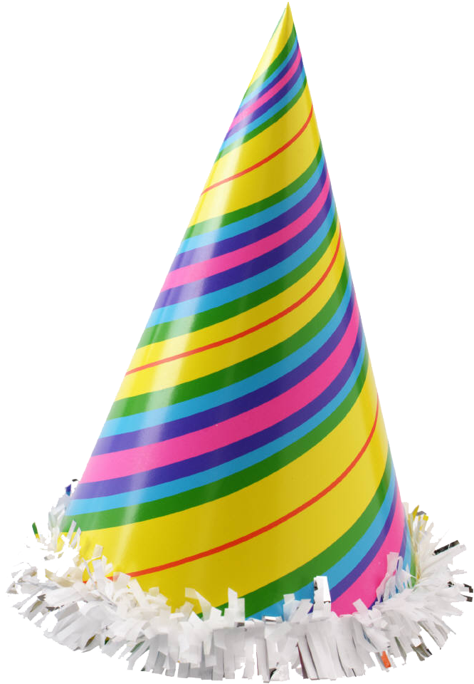 Colorful Striped Party Hat