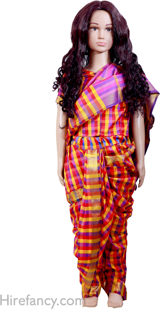 Colorful Striped Saree Mannequin