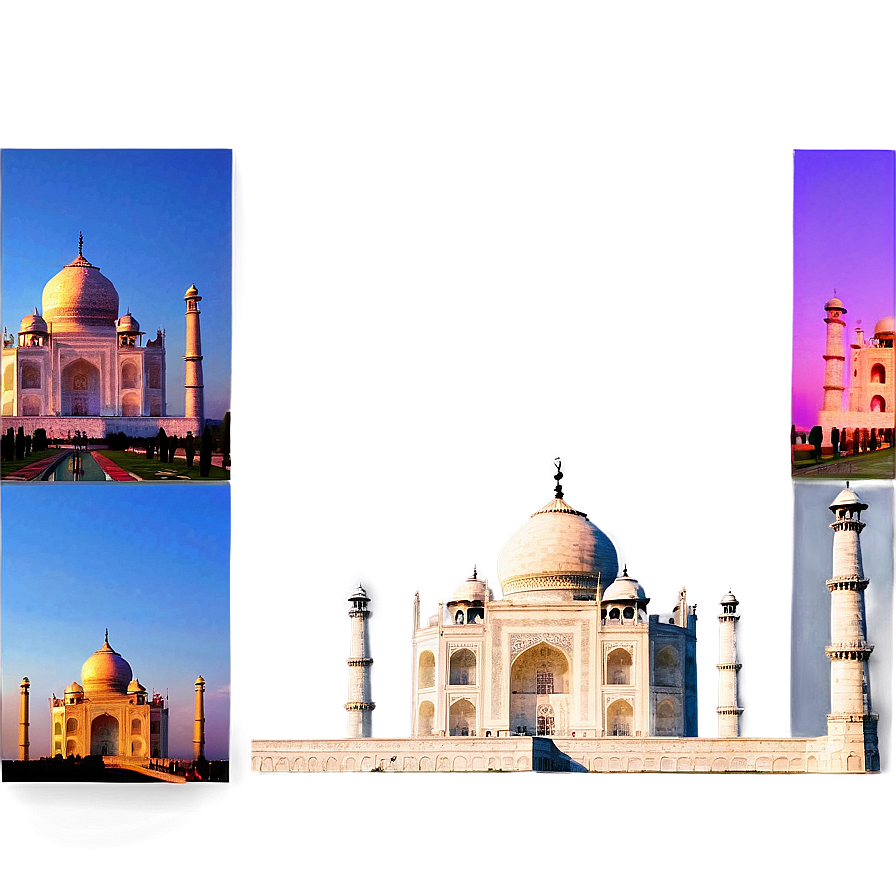 Colorful Sunset Taj Mahal Png 06252024