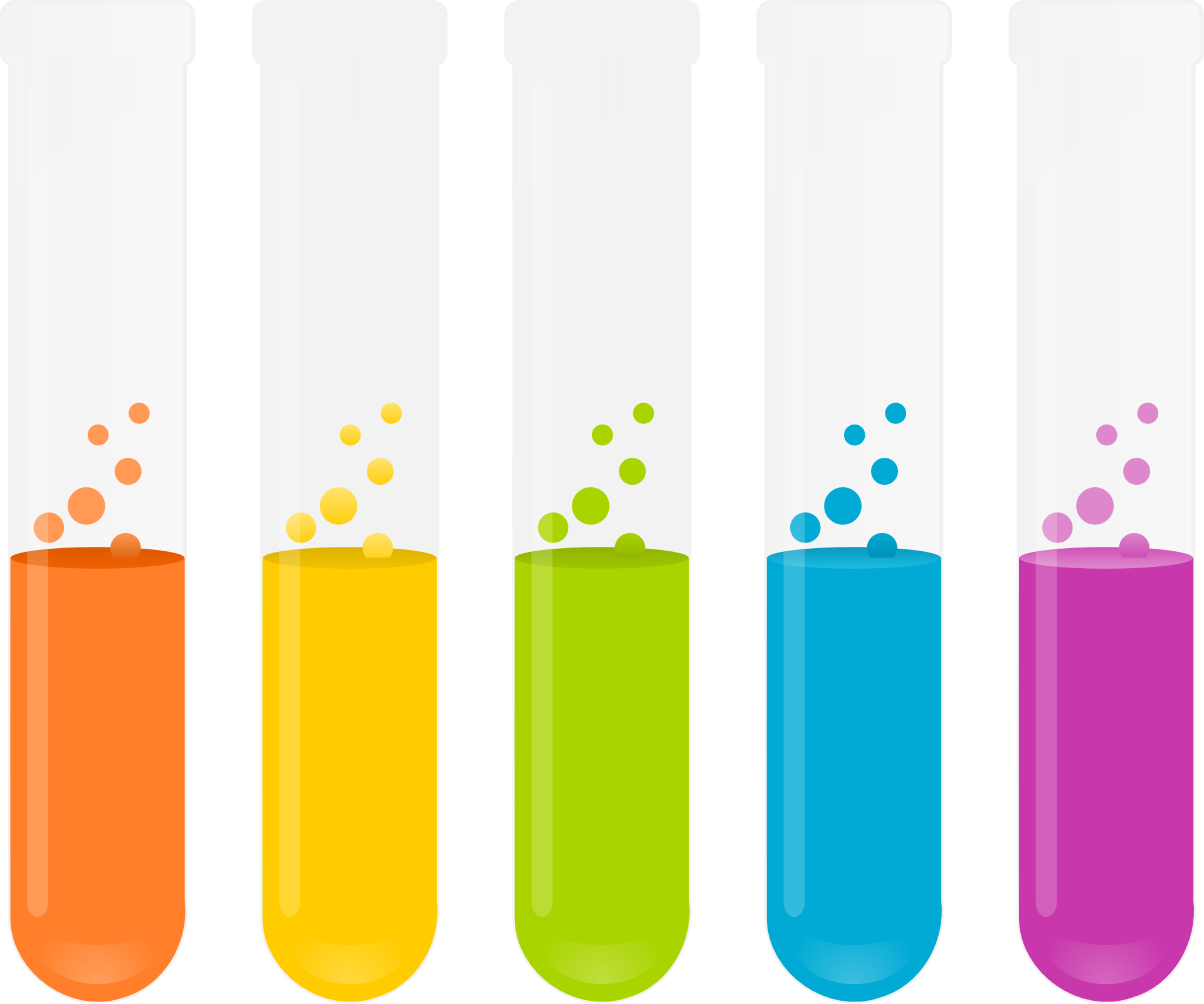 Colorful Test Tubes Vector