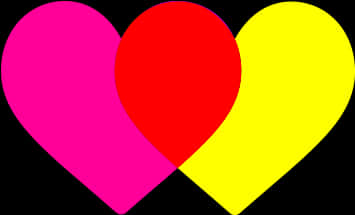 Colorful Triple Hearts