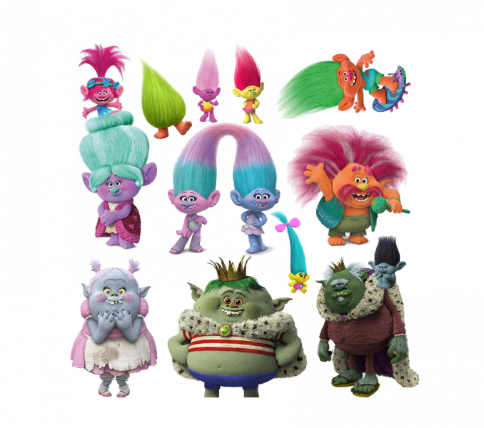 Colorful_ Trolls_ Character_ Collage