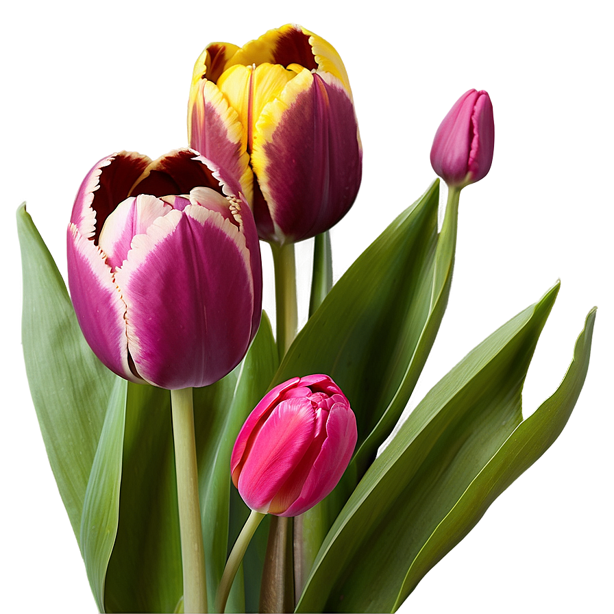 Colorful Tulips Bouquet Png Tmo