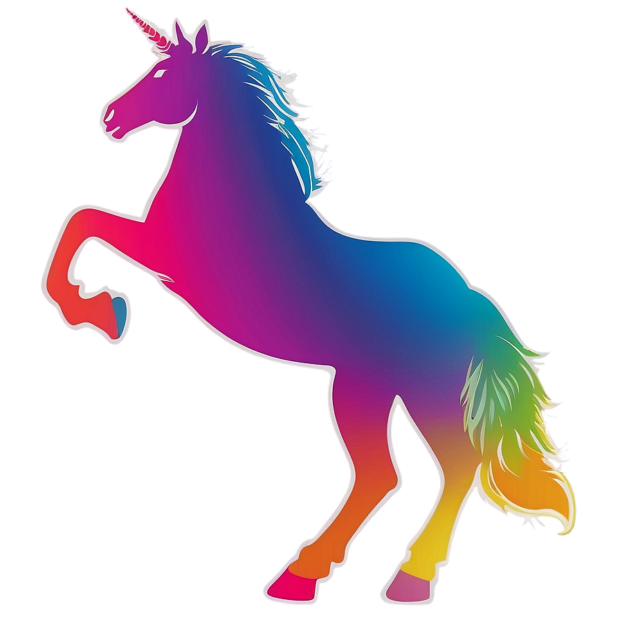 Colorful Unicorn Silhouette Png 06282024