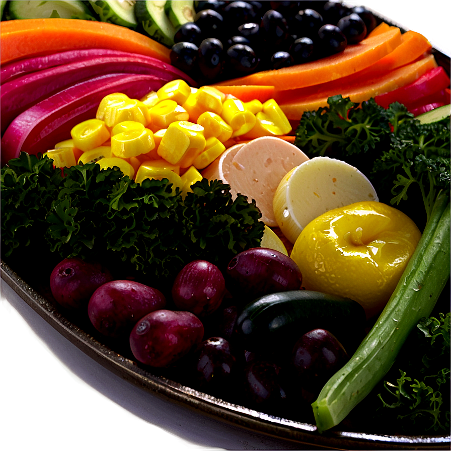 Colorful Veggie Platter Png Fkl