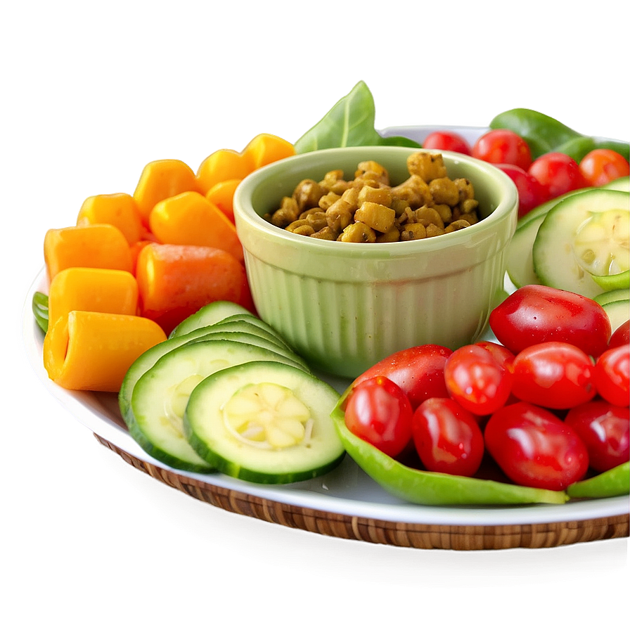 Colorful Veggie Platter Png Xkd