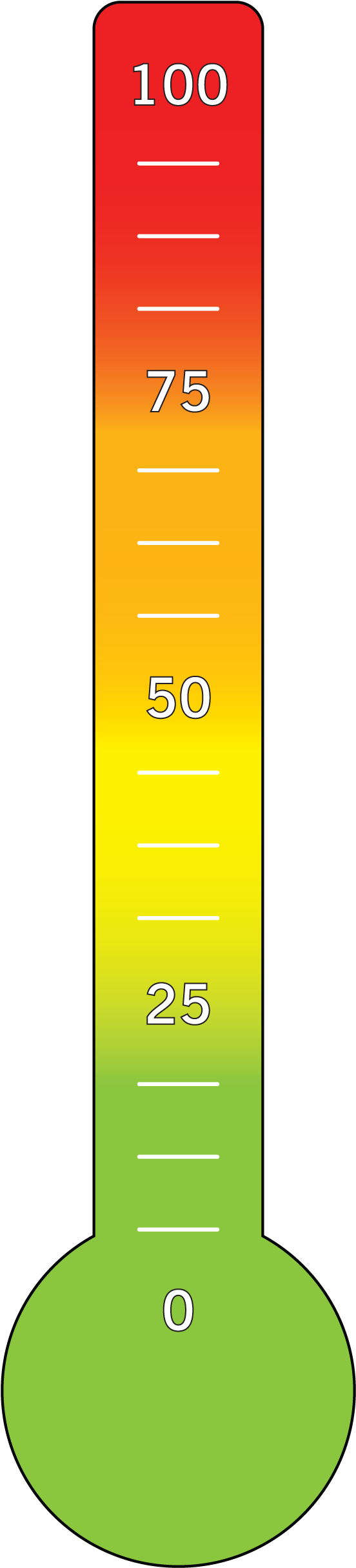 Colorful Vertical Thermometer