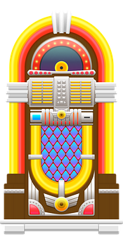 Colorful Vintage Jukebox Illustration