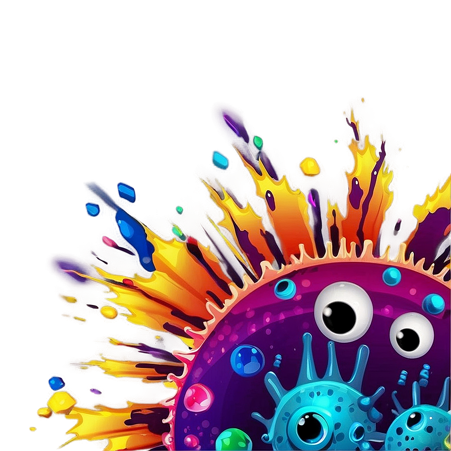 Colorful Virus Cartoon Png 06282024