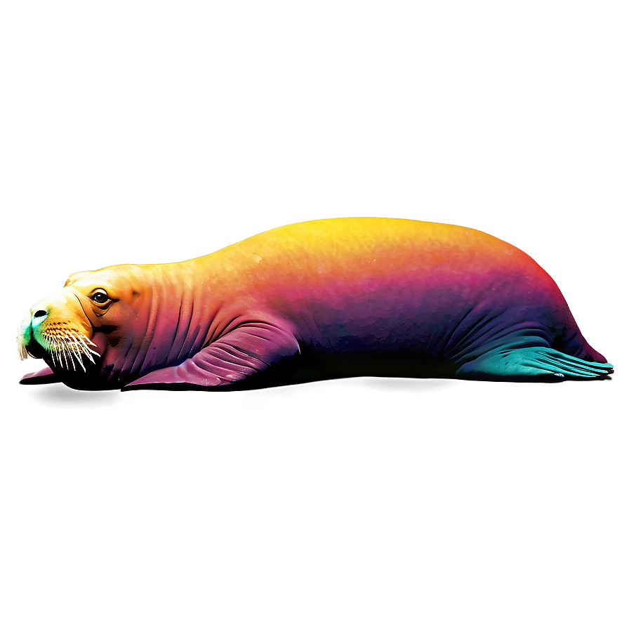 Colorful Walrus Artwork Png 06242024