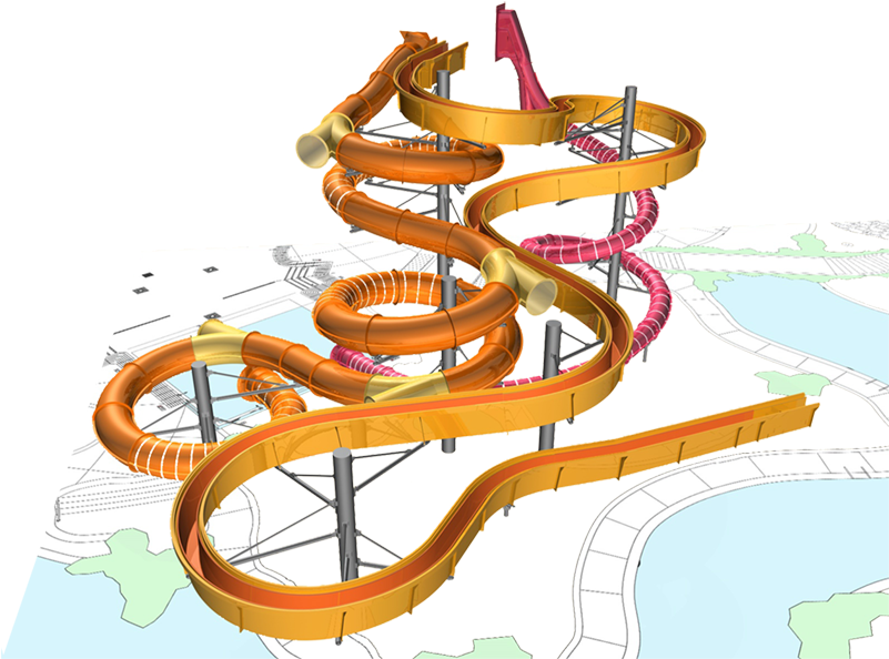 Colorful Water Slide Design Concept