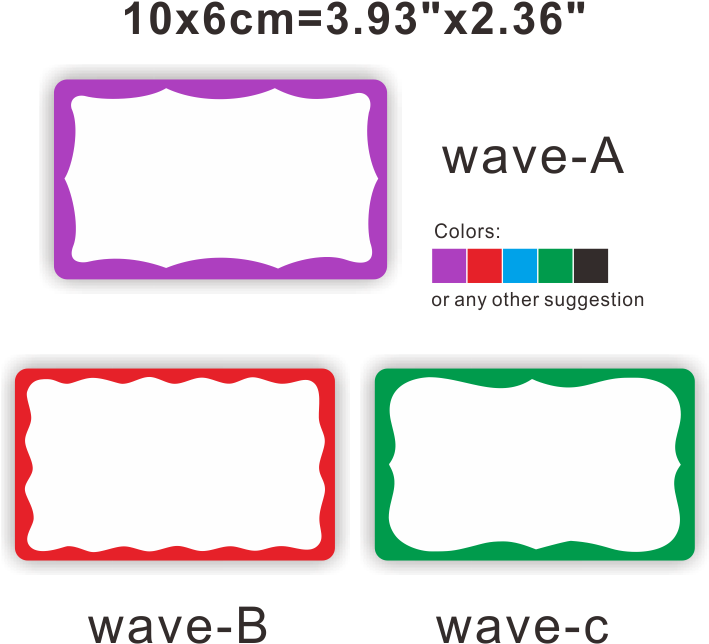 Colorful Wave Labels Design