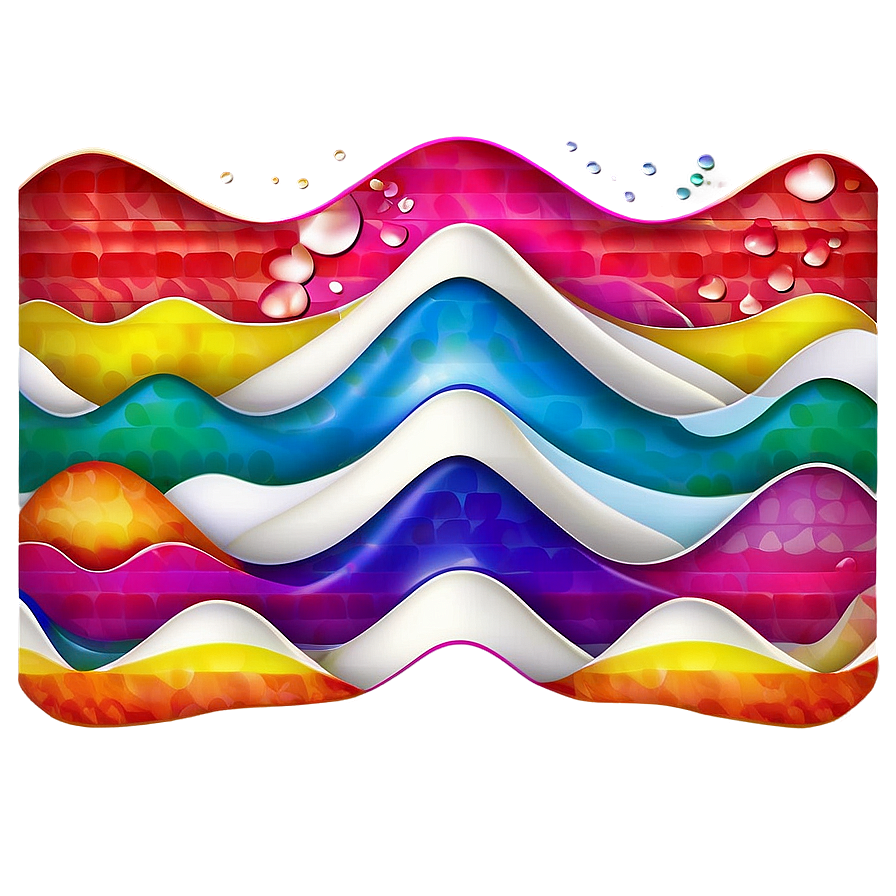 Colorful Wave Pattern Png Eev