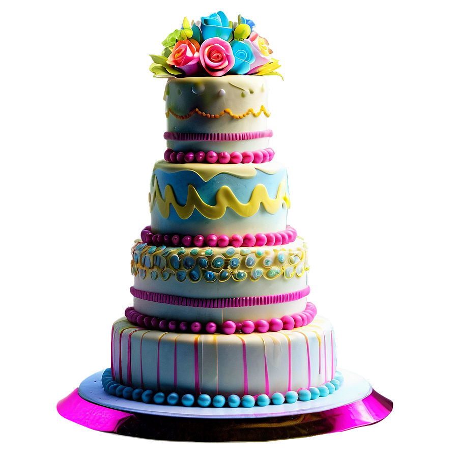 Colorful Wedding Cake Png 06122024