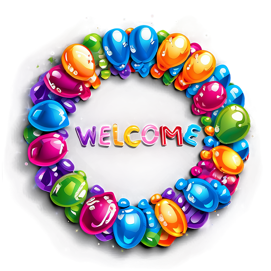 Colorful Welcome Lettering Png 42