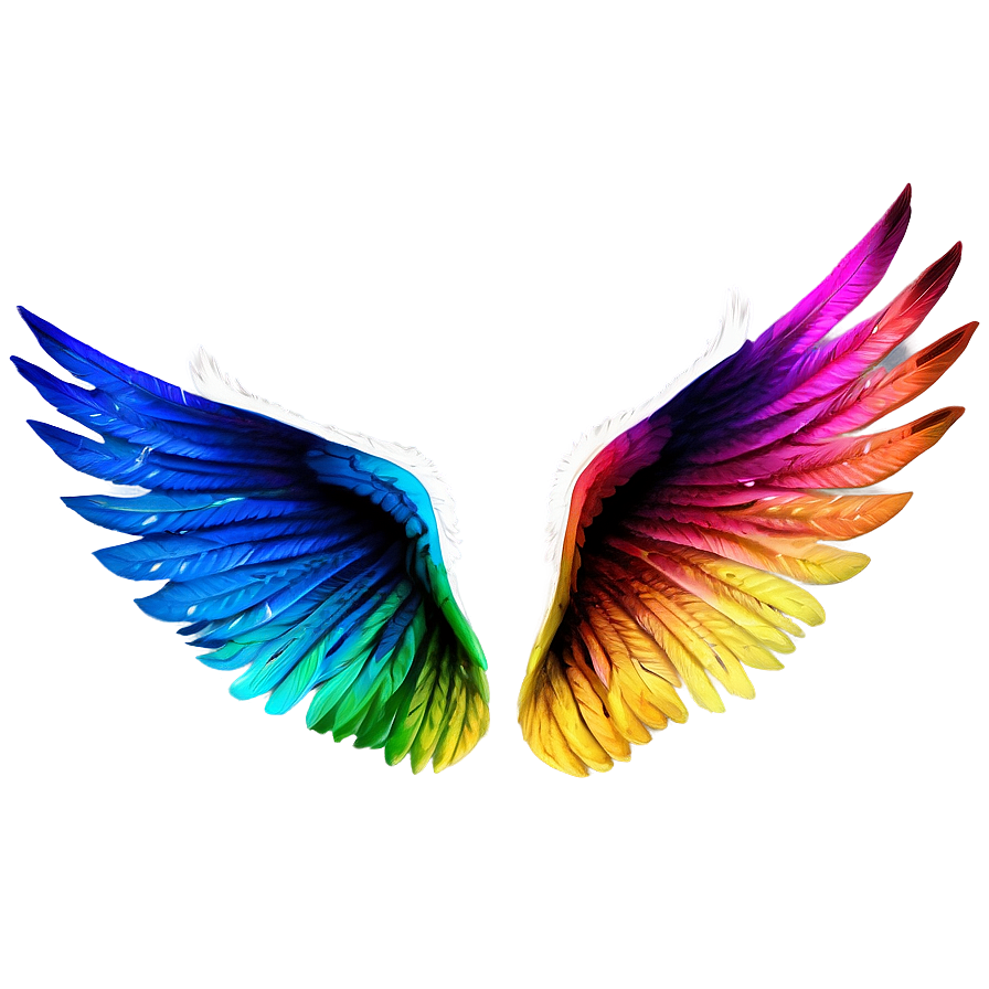 Colorful Wings Png 05032024