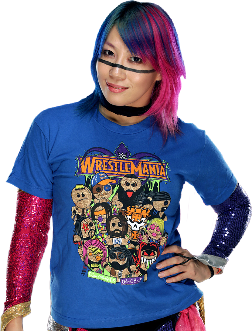 Colorful Wrestling Fan Tshirt Woman