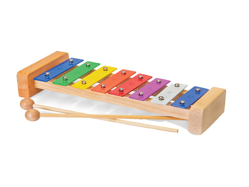 Colorful Xylophone Isolatedon Black