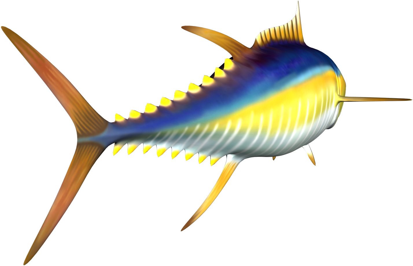 Colorful Yellowfin Tuna Illustration