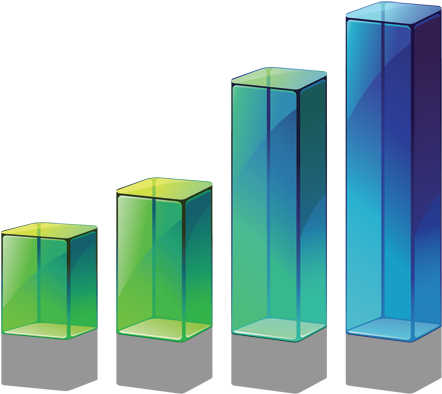 Colorful3 D Bar Graph Progression