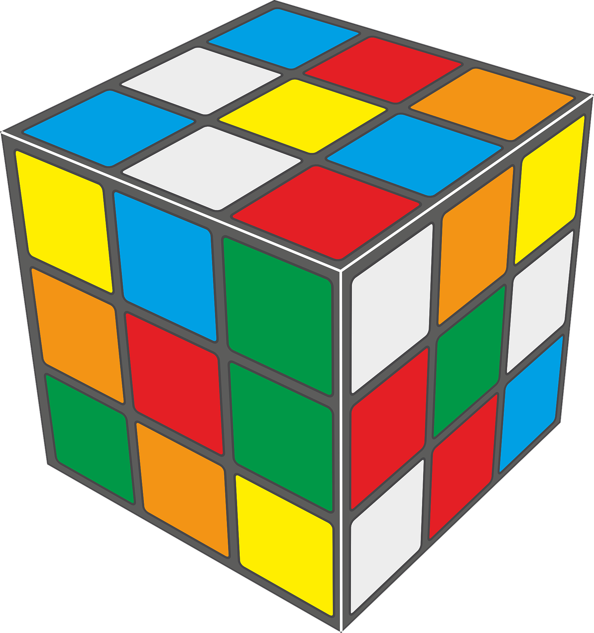 Colorful3 D Puzzle Cube