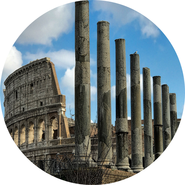 Colosseumand Ancient Roman Columns