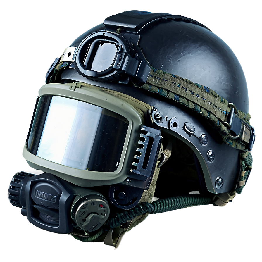 Combat Helmet With Communication Gear Png 72