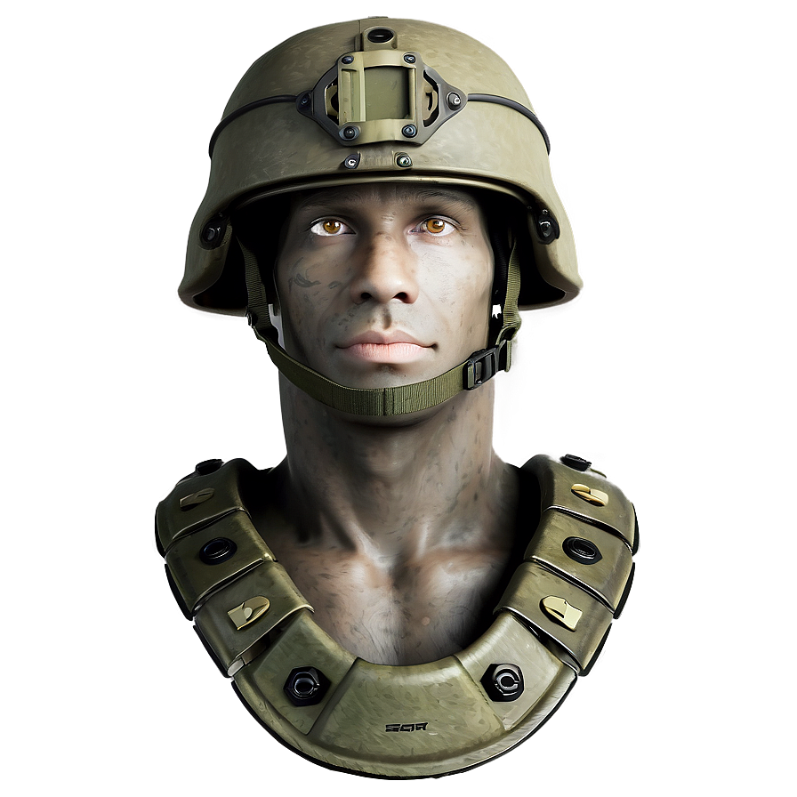 Combat Helmet With Protective Gear Png 06262024