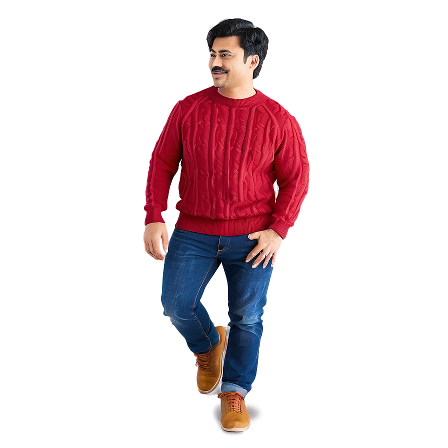 Comfortable Red Sweater Png 06292024