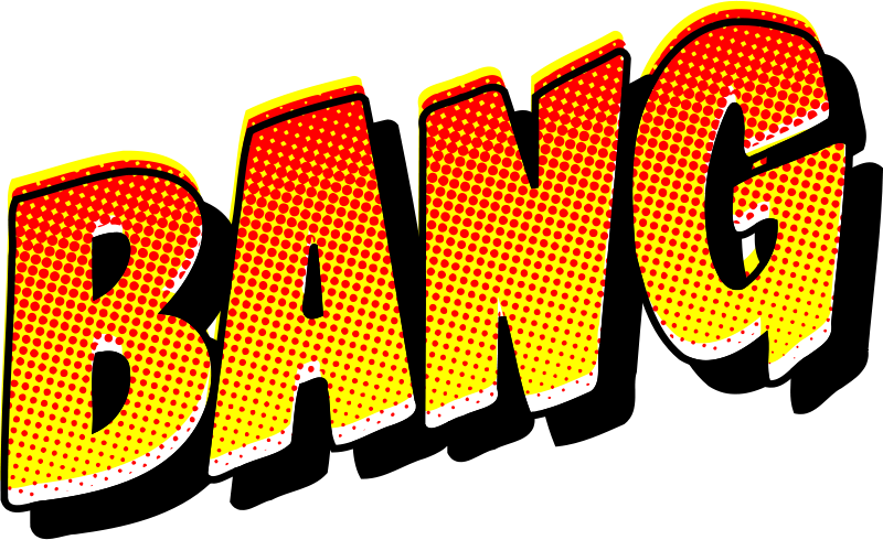 Comic Style B A N G Word Art